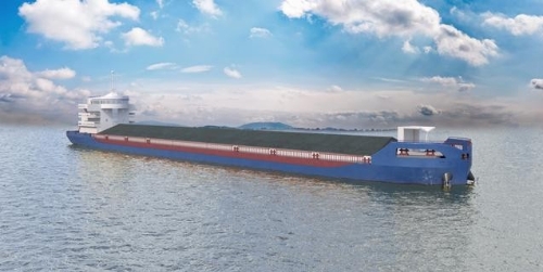 国内首艘绿色智能标准三峡“130型”散货运输示范船开建
