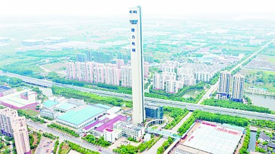 江苏省苏州市吴江区汾湖高新区的电梯试验塔。新华社发